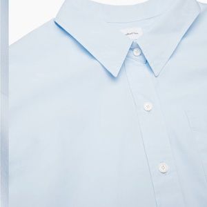 Aritzia Wilfred Free Relaxed Poplin Shirt Blue Medium